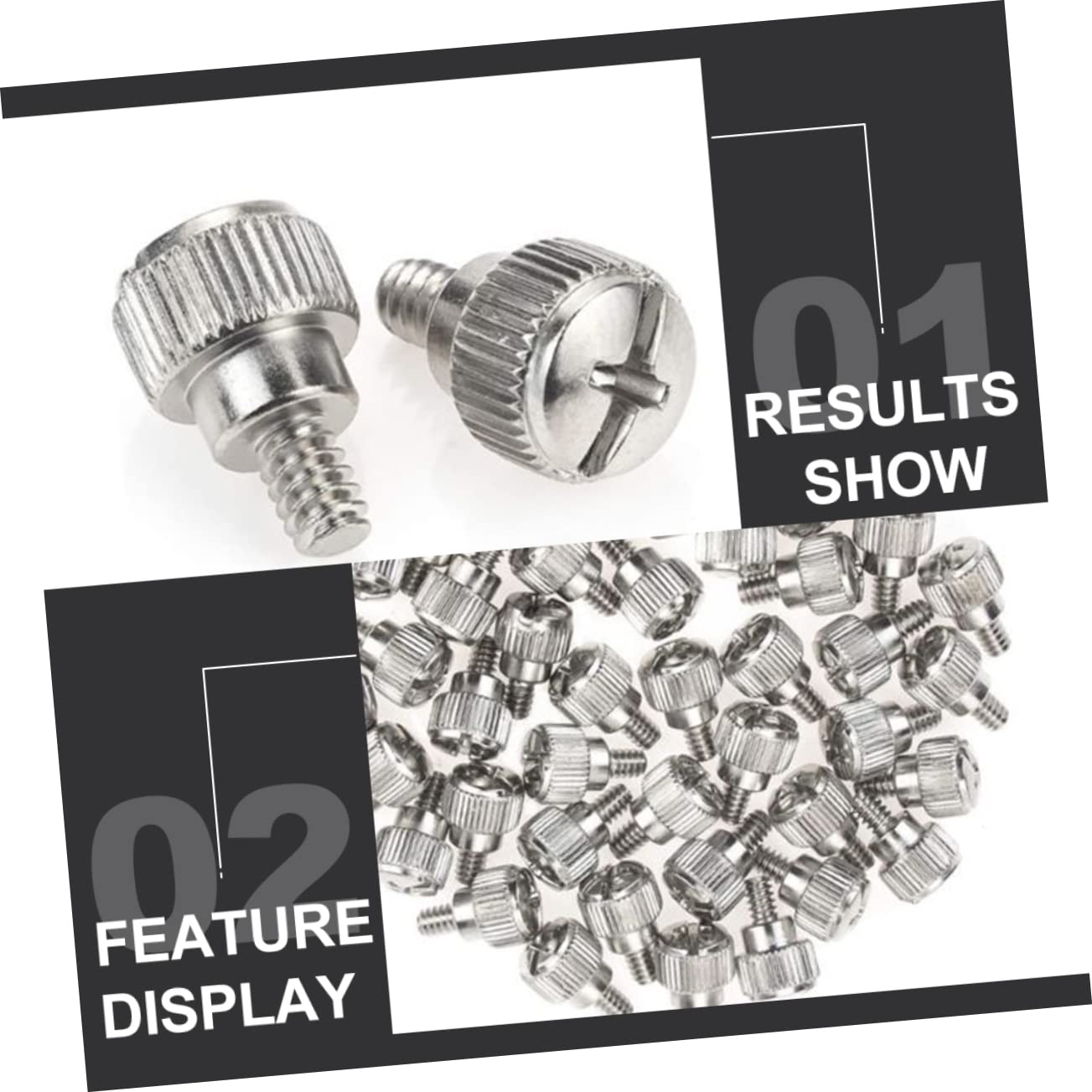 100pcs Silver Computer Case Screws - Chassis Fixing Knob Grip Screws for Easy Hand Installation | PC Building & Repair Accessories | Ideal for DIY Computer Assembly and Hardware Maintenance