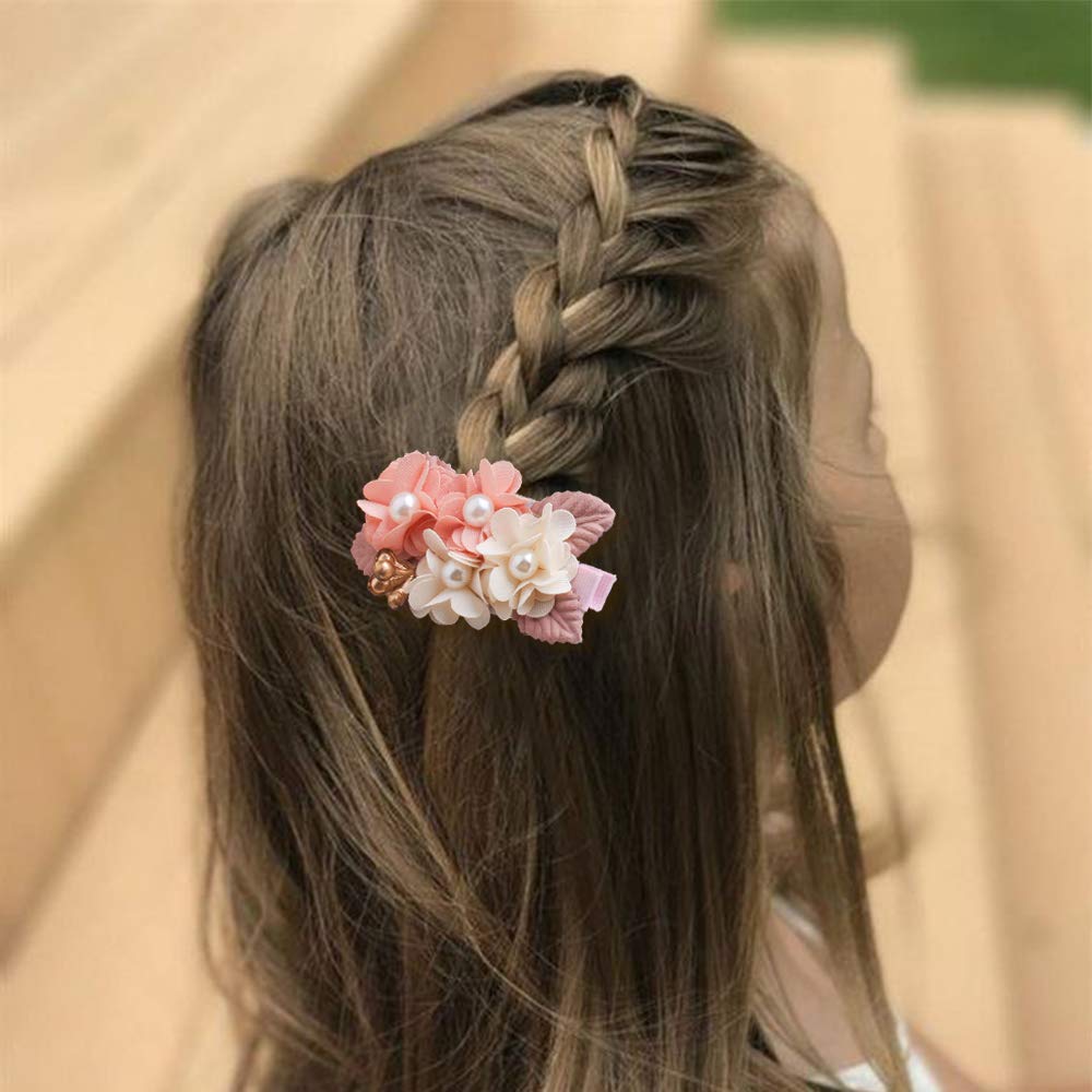 Lightweight Floral Hair Clips Set - 3pcs Baby Girl Hair Bows with Boutique Alligator Clips for Toddlers & Teens | Perfect for Birthday Gifts, School Accessories, and Special Occasions