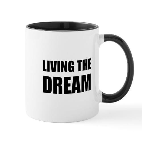White/Black Inside - Living The Dream Mugs