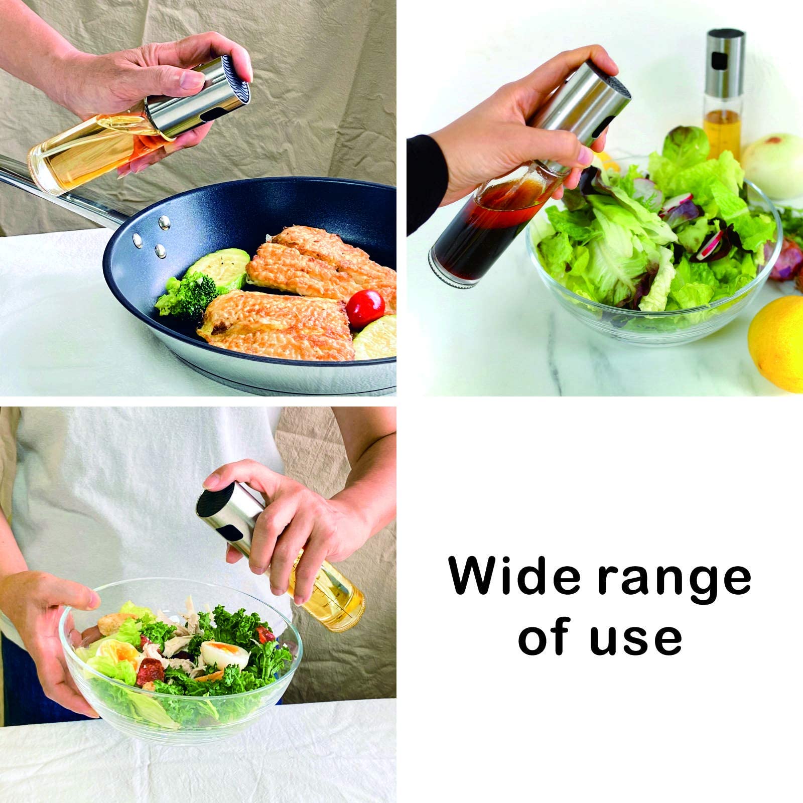 CHEFBUD 100ml Oil Sprayer for Cooking - Non-Aerosol Oil Mister for Kitchen, BBQ, Salad, Baking, Roasting & Grilling | Perfect for Air Fryer, Healthy Cooking & Meal Prep | BPA-Free, Leak-Proof & Easy to Use