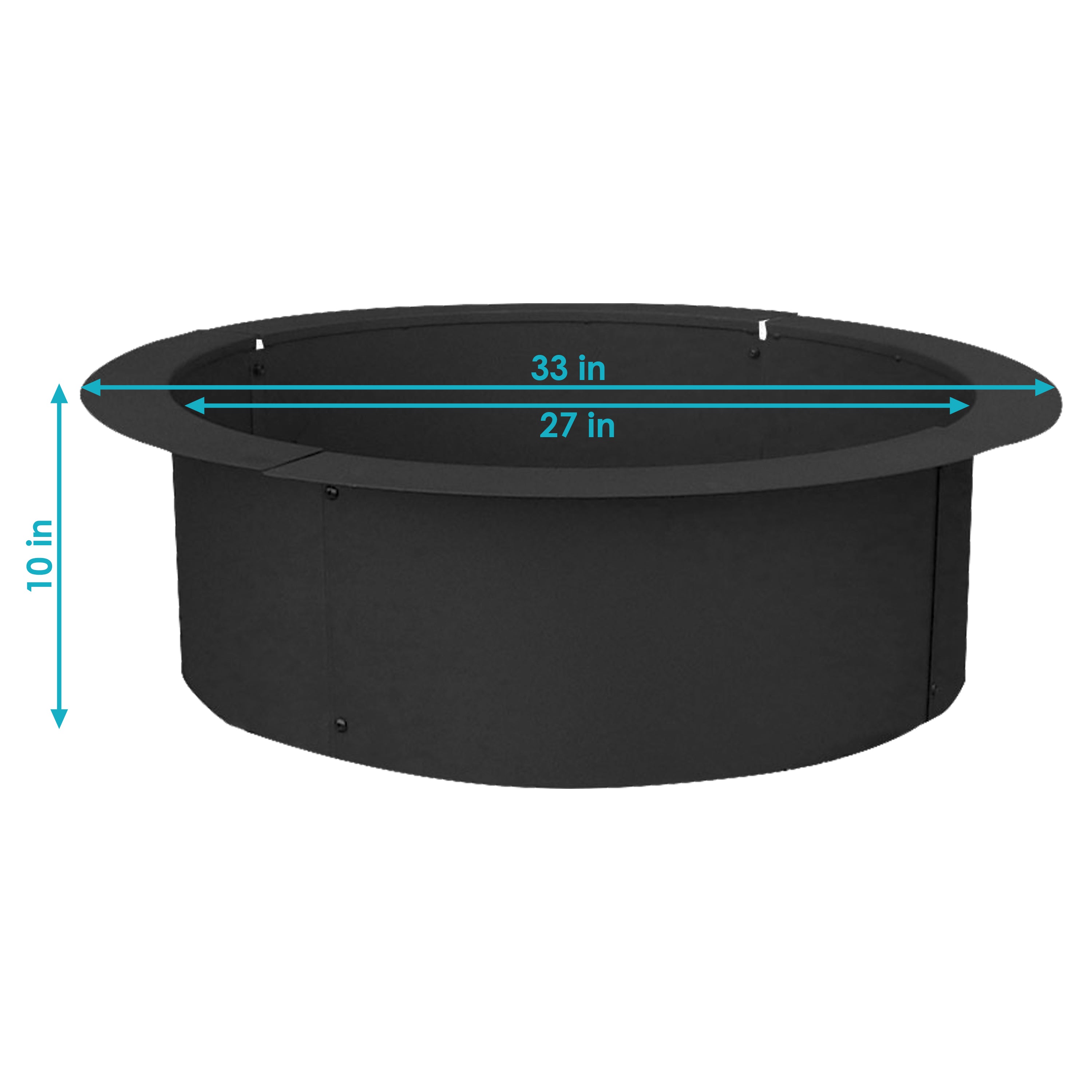 Durable In-Ground Fire Pit Ring Insert by Sunnydaze - DIY Fire Ring for Backyard, Patio, and Camping Outdoor Gatherings