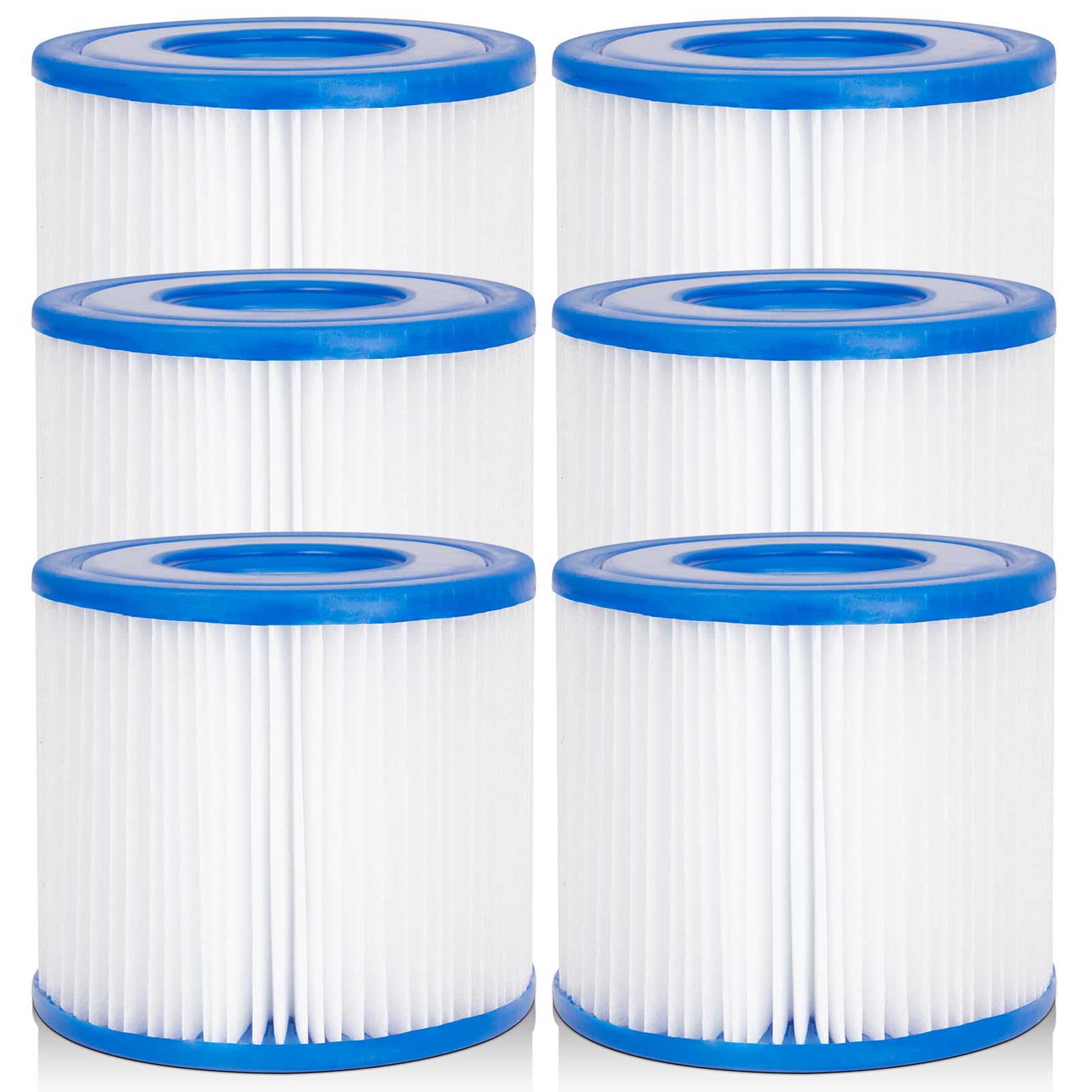 Future Way Type D Pool Filter Cartridge Replacement (6 Pack) - Compatible with Summer Waves RX600 Pool Pump for Above Ground Pools | Durable Filtration for Clean Swimming Water | Perfect for Backyard, Inflatable, and Family Pools Maintenance