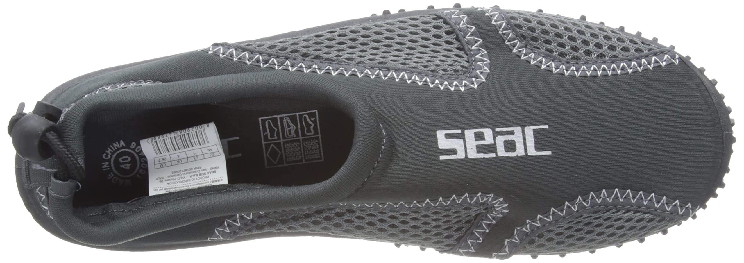 SEAC Baby Sand & Water Shoes for Adults and Kids - Quick Dry, Lightweight, Non-Slip Pool & Beach Shoes for Swimming, Surfing, and Water Sports - Black, One Size