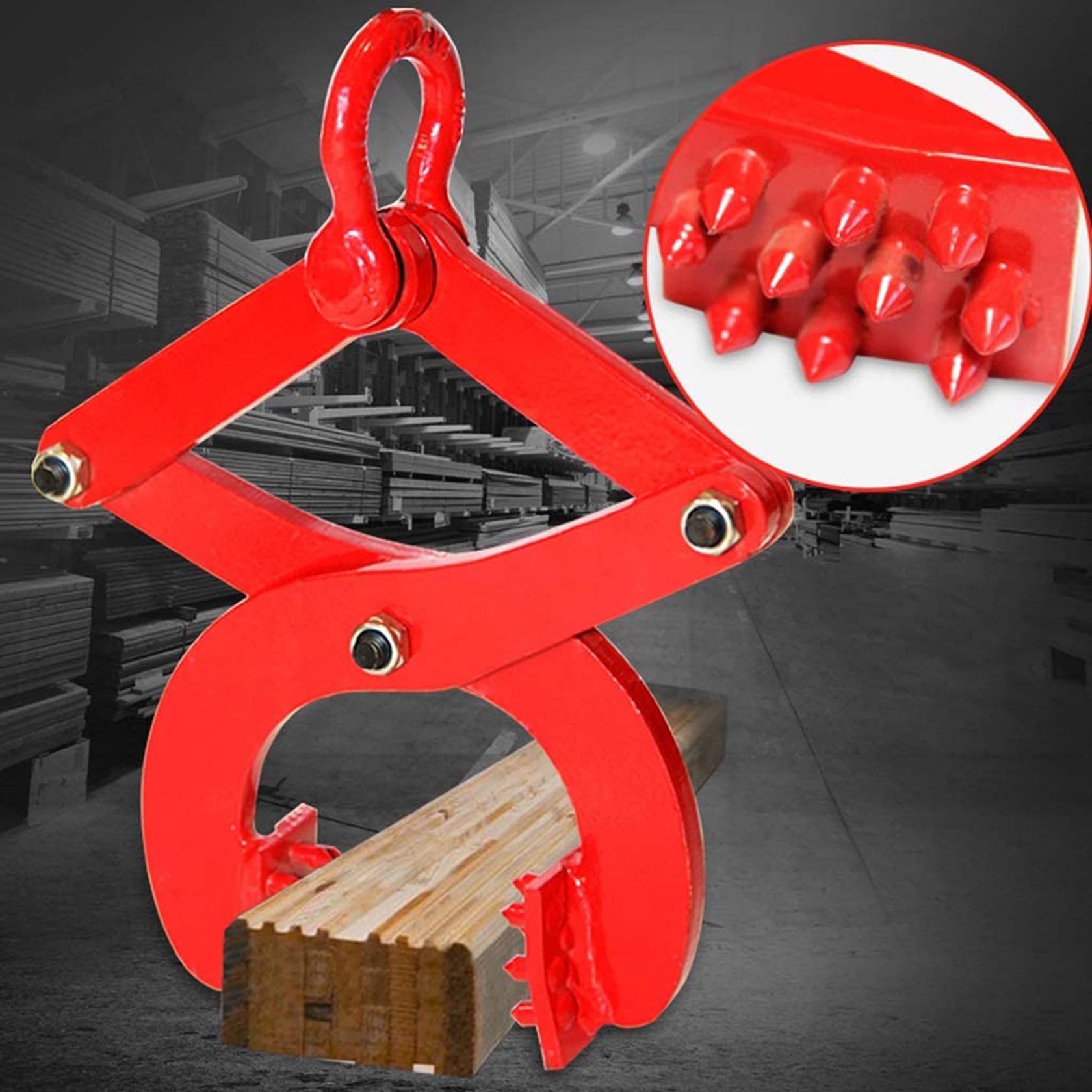 Heavy Duty Pallet Puller Clamp for Forklift & Hoisting - Wood & Boards Handling