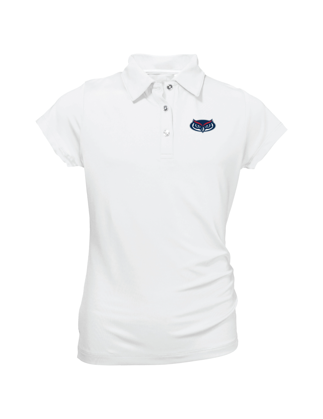 Florida Atlantic Owls Youth Girls' Polo Shirt - Comfortable & Breathable Cotton Blend for School, Sports & Casual Wear