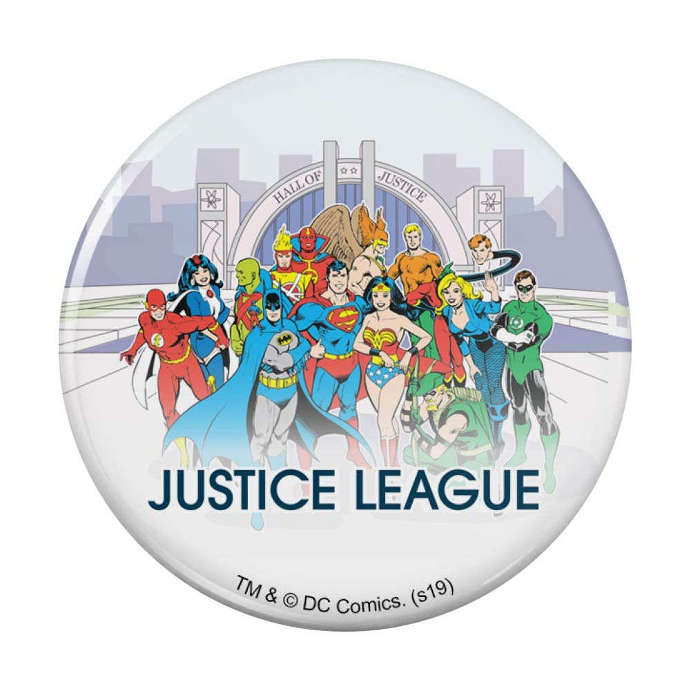Justice League Hall of Justice Refrigerator Magnet - Superhero Fridge Button for DC Comics Fans - Perfect for Kitchen, Office & Dorm Room Decor