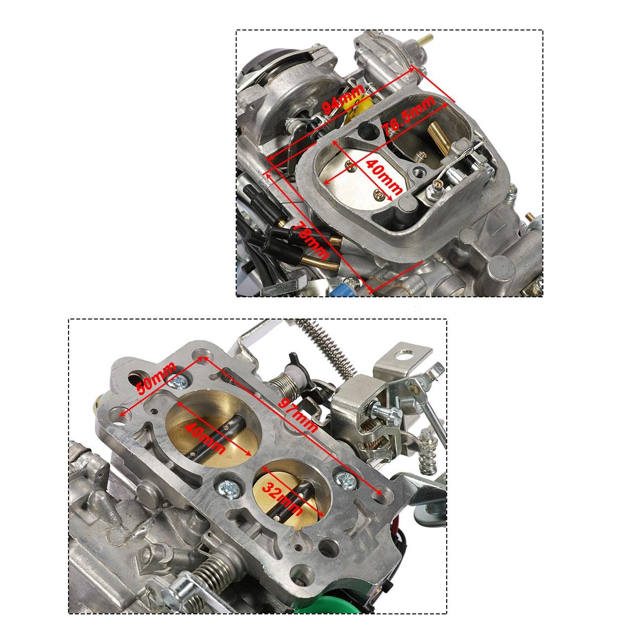 Partol 22R Carburetor Replacement for 1981-1987 Toyota Pickup 2.4L 2366cc - Compatible with TOY-505 TOY-507 Models - Automatic Choke Carburetor (35290/C4036) - Perfect for Engine Restoration & Classic Truck Maintenance