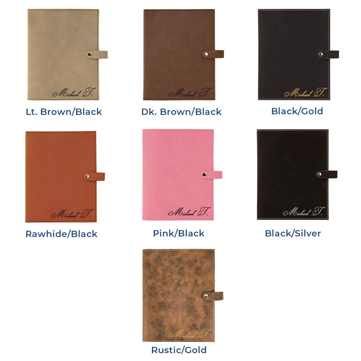 Personalized Blossom Medium Leatherette Book Cover with Snap Closure - Custom Bible Cover with Laser Engraving - Perfect for Church, Bible Study & Gift Giving