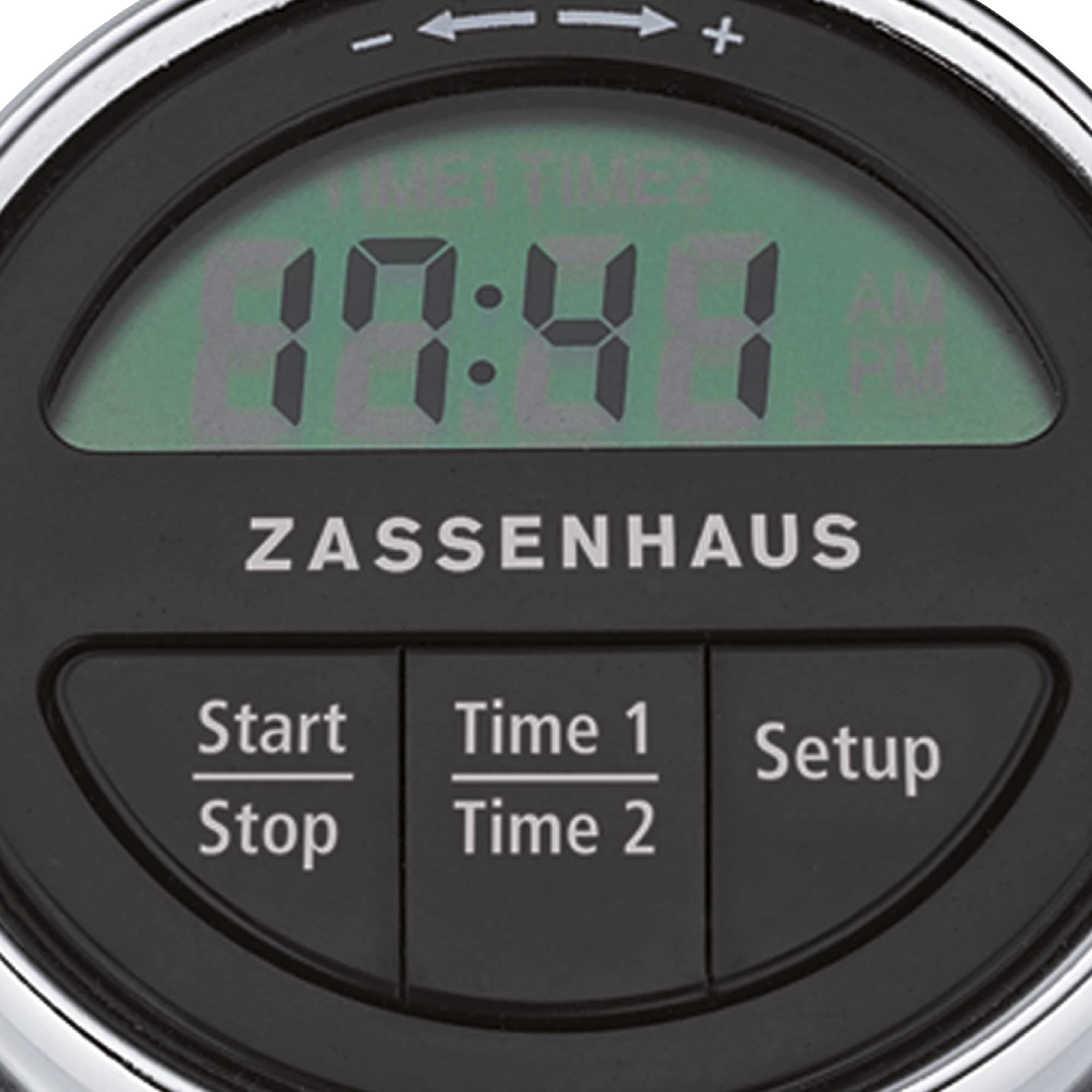 Zassenhaus Magnetic Retro Digital Kitchen Timer - 2.75 Inch Silver Stainless Steel Countdown Timer with Loud Alarm for Cooking, Baking, Fitness & Classroom Use