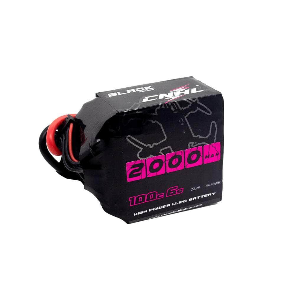 CNHL Black Series 22.2V 6S 2000mAh 100C LiPo Battery with XT60 Connector - High Performance RC Drone, Airplane & Helicopter Battery for Long Flight Time