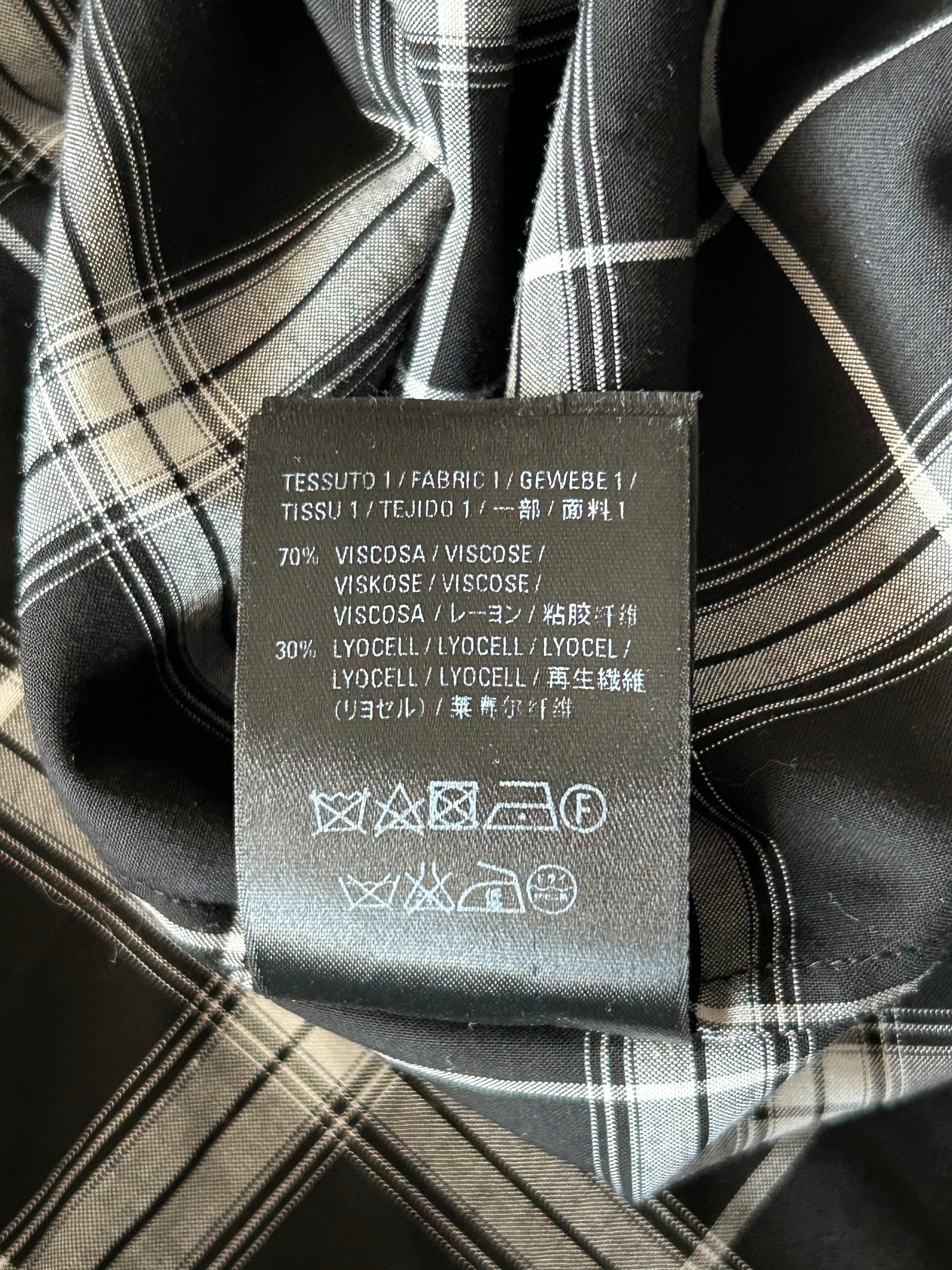 Balenciaga Black & White Plaid Button Up Shirt for Men - Stylish Casual & Office Wear - Perfect for Business Meetings & Social Events