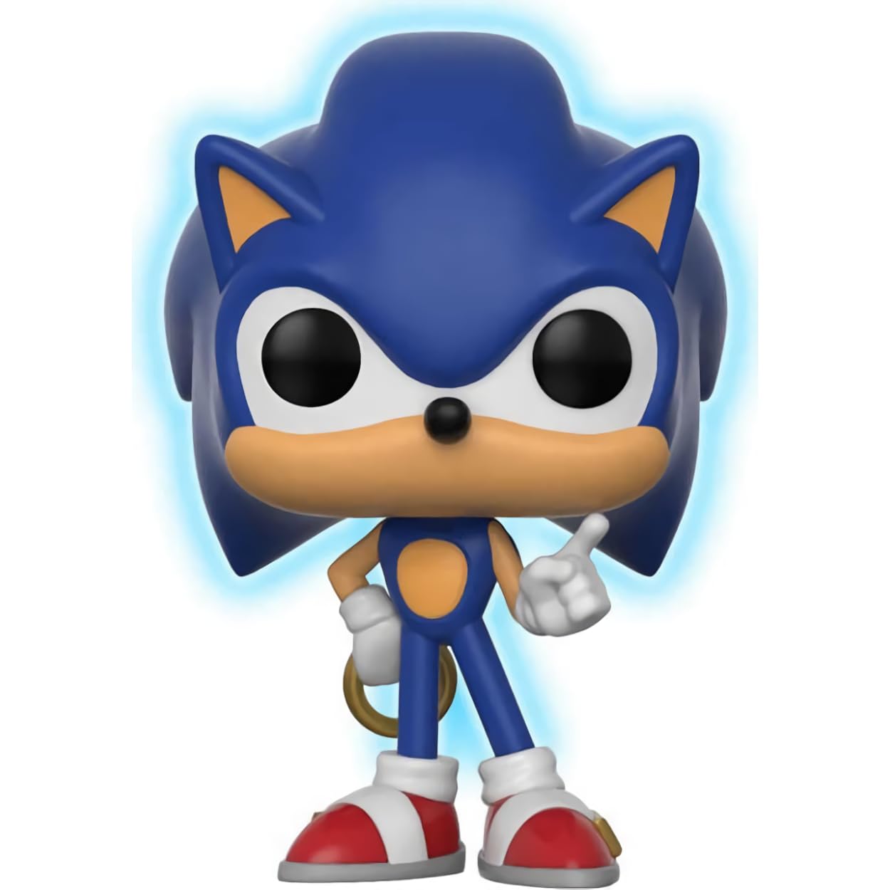Sonic the Hedgehog Glow in The Dark Action Figure with Ring - Exclusive Toys R Us Collectible Toy for Kids & Fans - Perfect for Display, Play, and Gift Giving