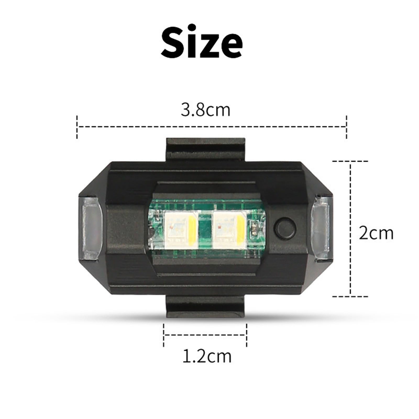 Donubiiu 8pcs LED Anti-Collision Strobe Lights - 7 Color High Brightness Wireless Drone & Car Safety Lights | Waterproof for Outdoor Night Flying, Vehicle Warning, Emergency Signaling