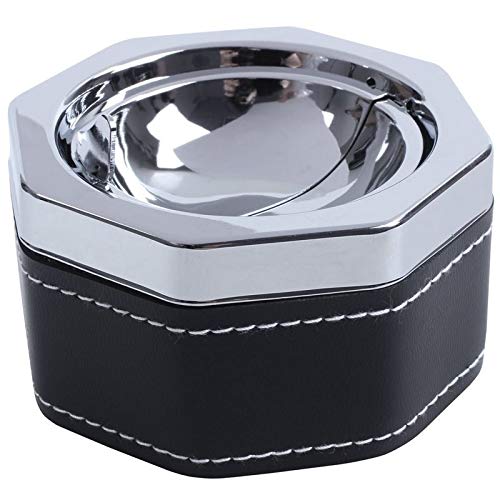 Premium Metal Octagon Shaped Cigar Ashtray - Portable Tabletop Ash Tray for Indoor & Outdoor Use - Modern Home Decor for Patio, Smoking Lounge, Office & Gifts (Multiple Colors Available)