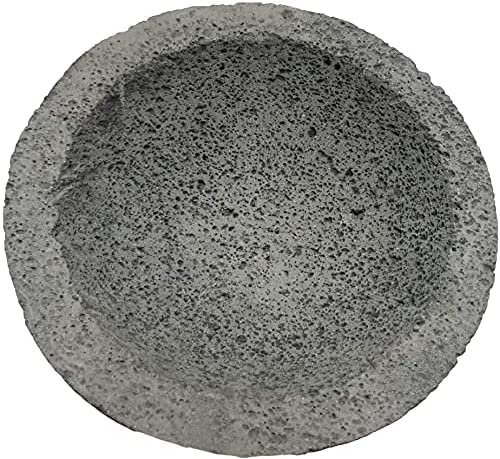 Premium 7-Inch Black Molcajete Mortar and Pestle Set - Natural Stone Spice Grinder, Garlic Crusher & Herb Mixing Bowl for Cooking, Pharmacy Pill Crushing & Traditional Mexican Cuisine | Perfect for Guacamole, Salsas & Seasoning Prep