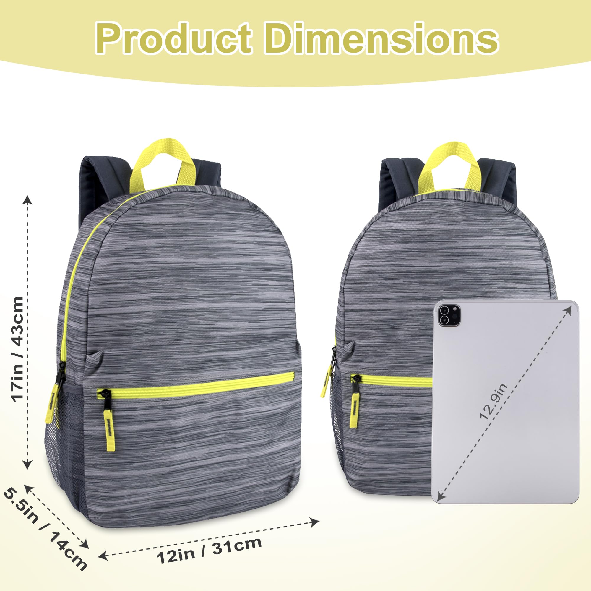 24 Pack 17 Inch Printed Bulk Backpacks for Boys and Girls - Durable School Backpacks for Kids | Boys Assortment | Perfect for School, Travel, and Outdoor Activities