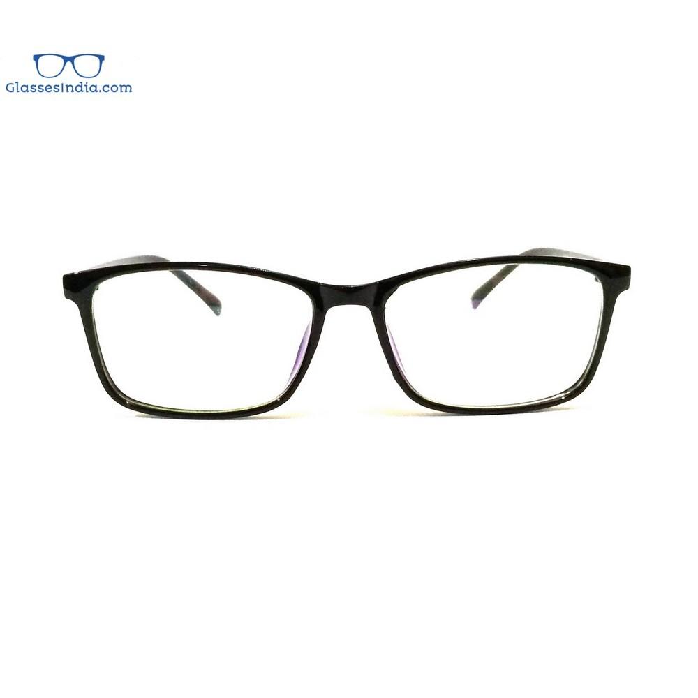 Anti Blue Light Computer Glasses - Rectangle Blue Light Blocking Eyewear for Screen Use (2392Bk) | Reduce Eye Strain for Office Work, Gaming & Digital Device Protection