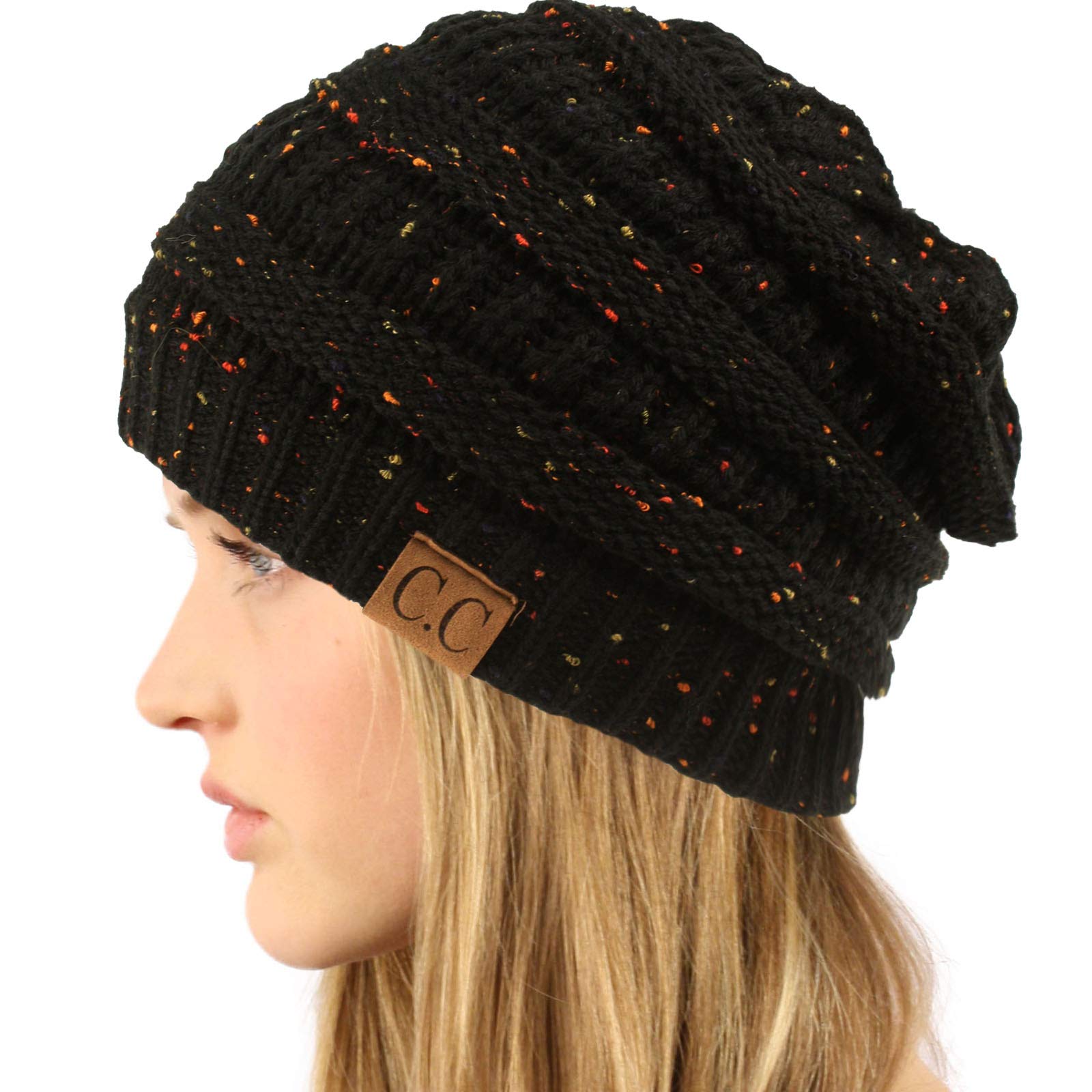 CC Classic Winter Fall Trendy Chunky Stretchy Cable Knit Beanie Hat - Warm & Stylish Unisex Knitted Cap for Cold Weather, Outdoor Activities, and Fashion Accessories