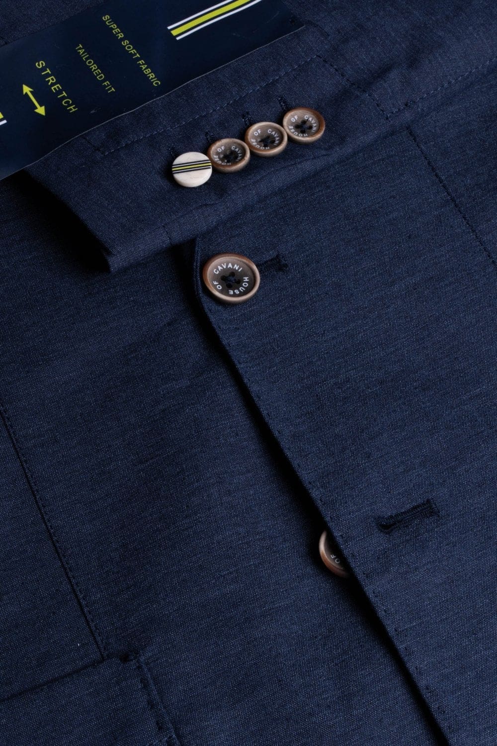 Cavani Alvari Men's Navy Blazer Slim Fit Single Breasted Business Jacket - Perfect for Office, Weddings & Formal Events