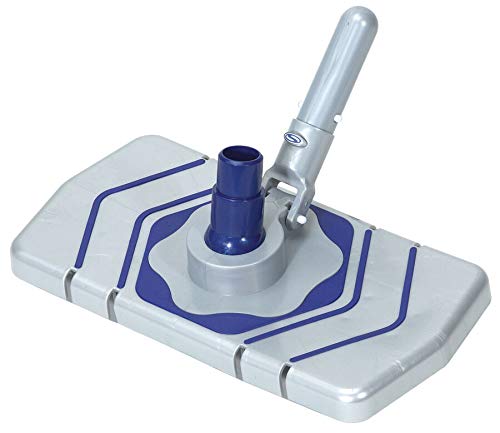 Best Swimming Pool Vacuum Head with Brushes & Wheels - Heavy Duty Cleaner for Concrete & Fiberglass Pools | Ideal for In-Ground Pool Maintenance & Algae Removal