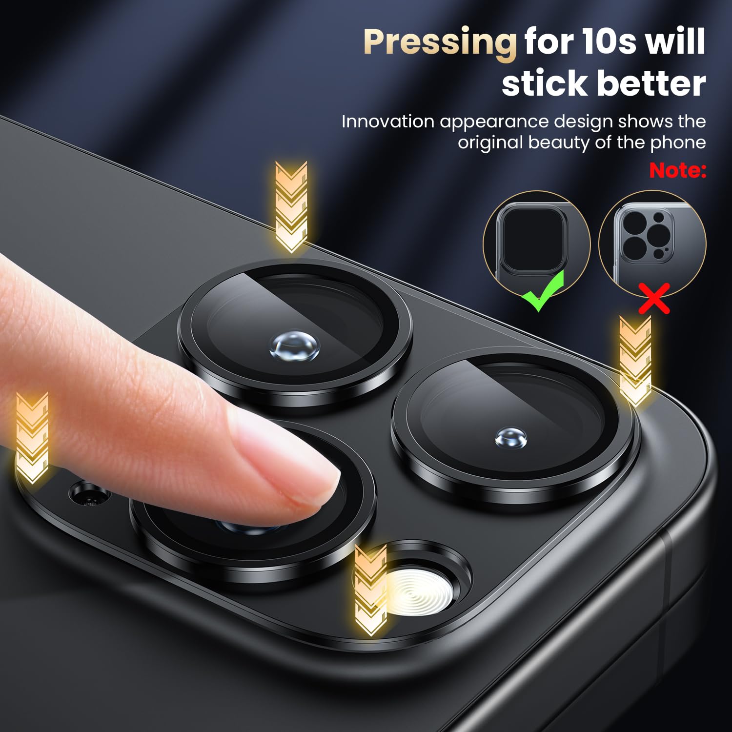 WSKEN Military Grade Shatterproof Camera Lens Protector for iPhone 16 Pro & iPhone 16 Pro Max - Black Titanium Metal Alloy Tempered Glass with Strong Adsorption - Perfect for Outdoor Adventures, Travel & Daily Protection