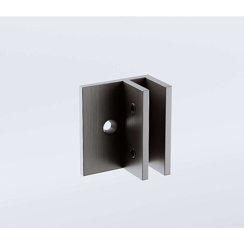 100cm Frameless Glass Bath Screen with Brass Brackets - Gunmetal Finish | Waterproof Shower Enclosure for Modern Bathrooms | Perfect for Small Spaces & Luxury Bathroom Designs