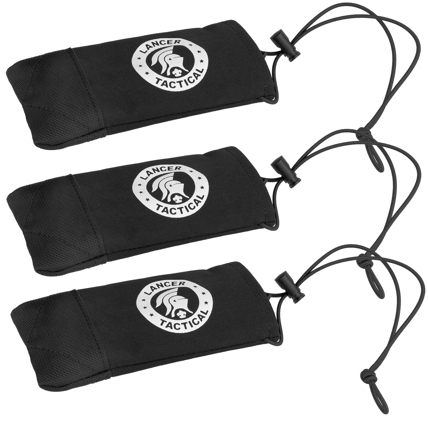 Lancer Tactical Airsoft Barrel Cover with Bungee Cord - 3 Pack for Airsoft Guns & Paintball Markers | Protective Muzzle Cover for Outdoor Shooting & Training