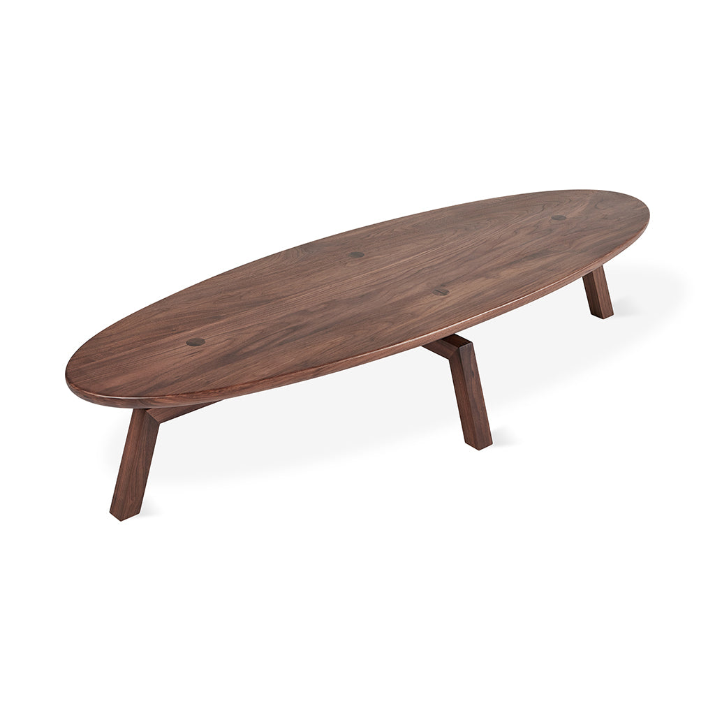 Modern Solana Oval Coffee Table - Mid-Century Wooden Living Room Center Table for Small Spaces - Perfect for Apartments, Lounges & Cozy Home Decor
