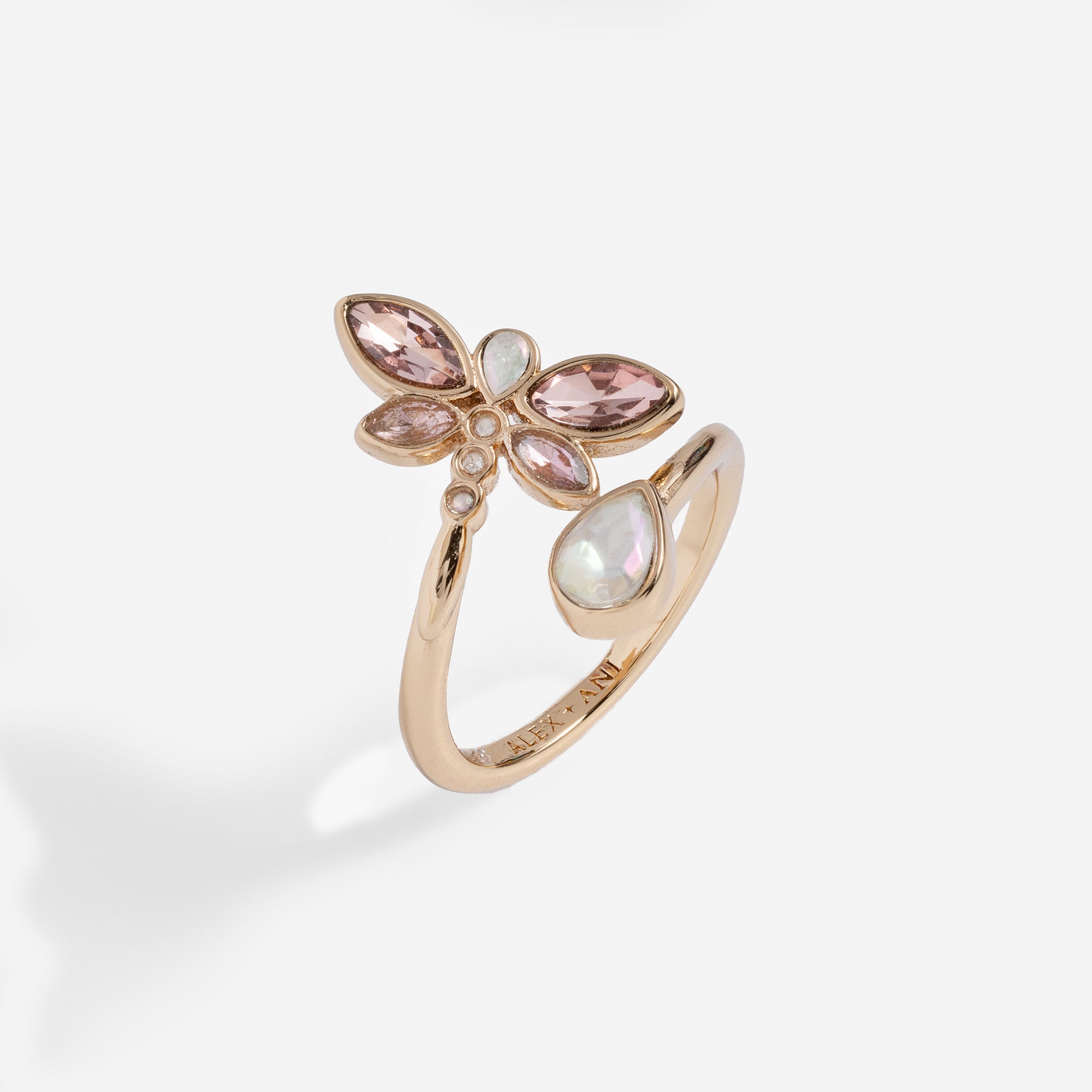 Exquisite Crystal Dragonfly Ring for Women - Elegant Silver Jewelry Gift for Her - Perfect for Weddings, Parties & Everyday Wear