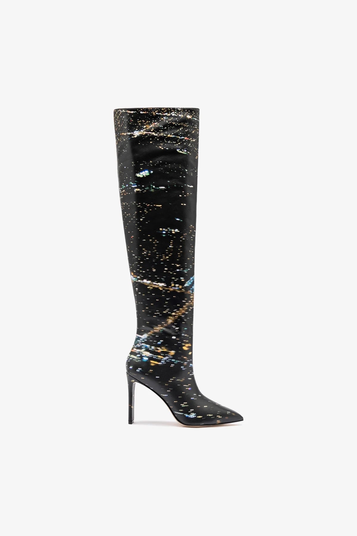 Larroudé x Libertine Black LAX Printed Leather Boots - Stylish & Comfortable Ankle Boots for Women, Perfect for Fall & Winter Outfits, Office Wear & Casual Dates