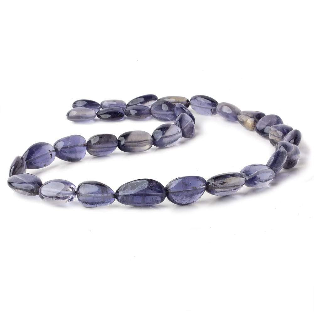 13x12mm & 21x13mm AA Quality Iolite Plain Nugget Beads - 31 Pieces 20 Inch Strand for Jewelry Making, DIY Crafts, and Beading Projects