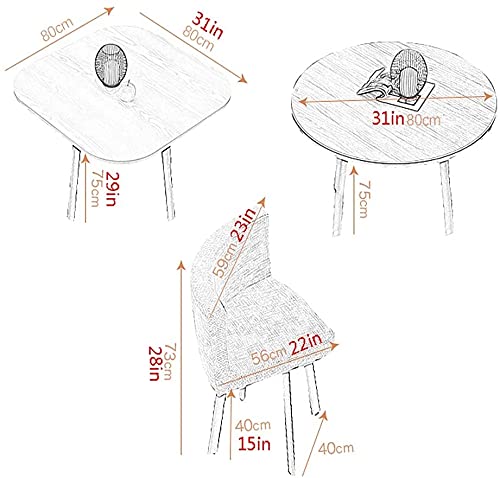 Round Marble Dining Table and 4 Chairs Set - Modern Coffee Table & Chair Combo for Balcony, Living Room, Kitchen | Perfect for Small Space Dining, Breakfast Nook, Apartment Decor & Entertaining Guests