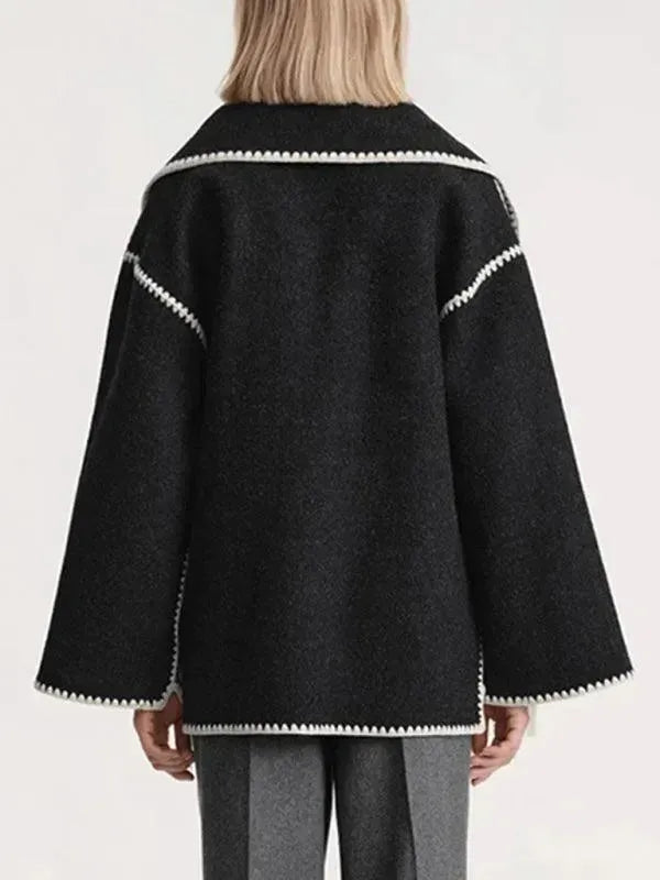 Plus Size Winter Shawl Coat for Women - Warm & Stylish Outerwear for Cold Weather, Office, and Casual Outings