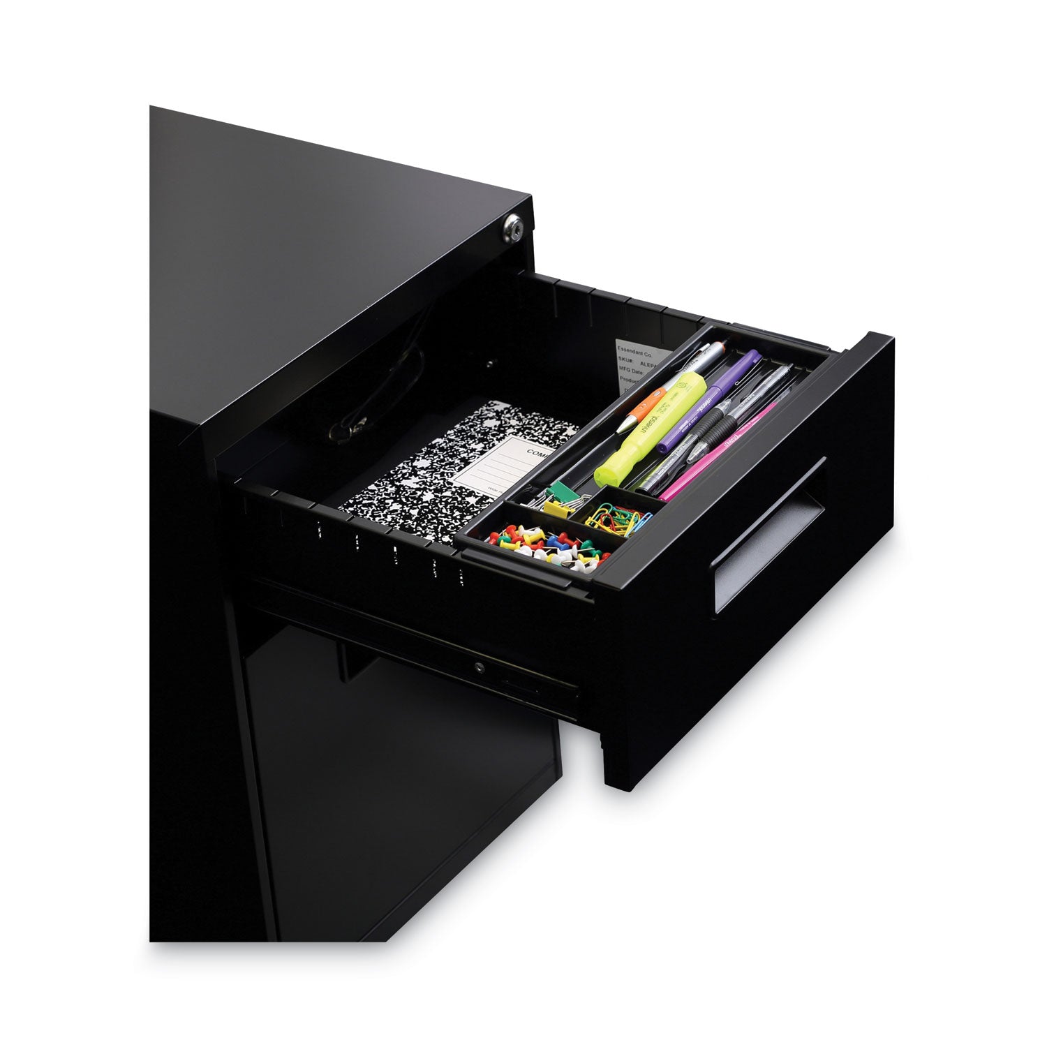 Alera® 2-Drawer File Pedestal - Left or Right Opening - Legal/Letter Size - Black Office Organizer (14.96