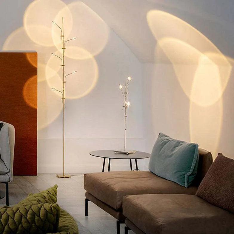 Modern Slim Floor Lamp with Decorative Shadow Effect - Perfect for Living Room, Bedroom, and Office Lighting
