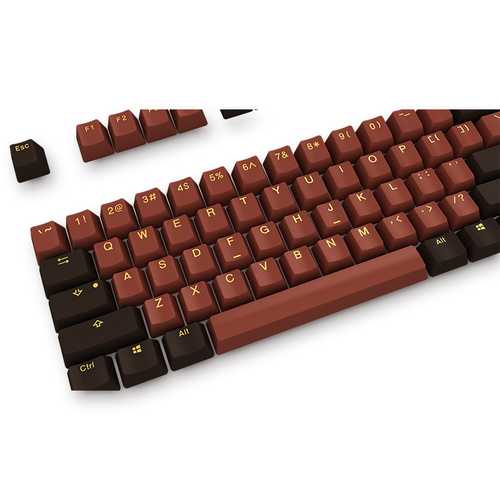 Akko X Ducky 108 Key OEM Profile PBT Chocolate Keycap Set for Mechanical Keyboard - Perfect for Gaming, Typing & Custom Keyboard Builds