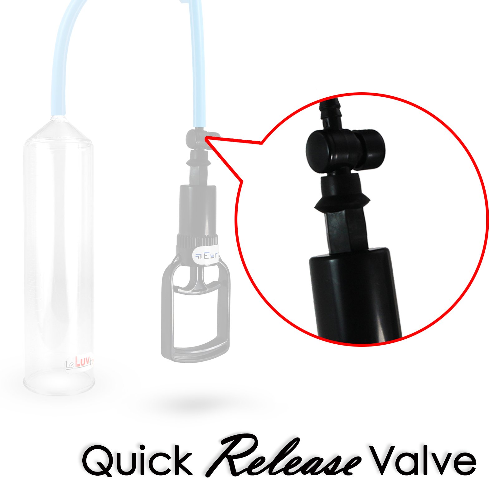 LeLuv Vacuum Pump Kit for Male Enhancement - 2.5 Inch x 12 Inch Cylinder with Clear Hose, TGrip Handle & 4 Constriction Rings | Penis Pump for ED Treatment, Blood Flow Improvement & Sexual Performance | Home Use, Gym, Personal Care