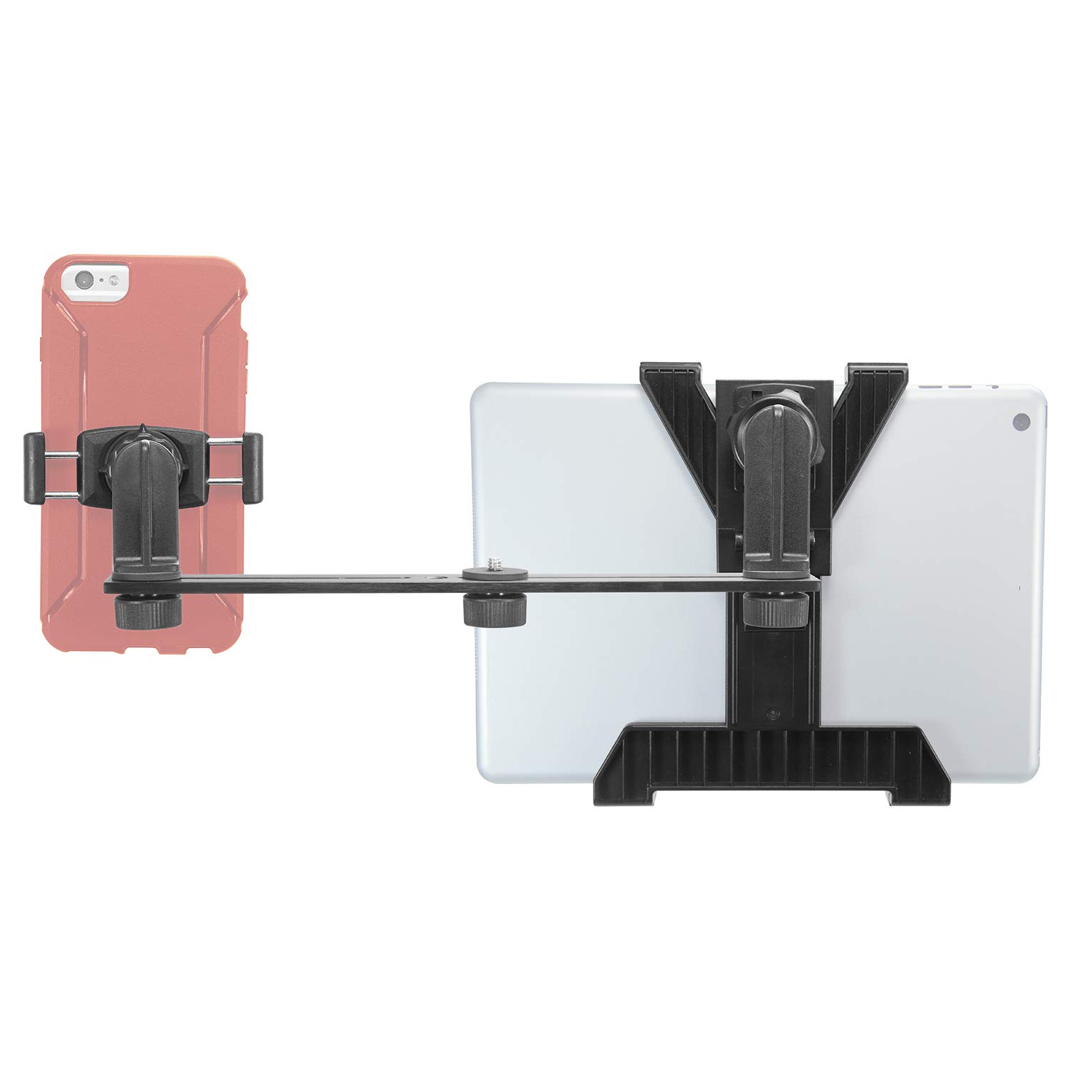 iBOLT 10 Inch Professional Tripod Camera Slider Bar with 3 Screw Attachments - Compatible with DSLR, GoPro, Smartphones & Tablets - Perfect for Vlogging, Filmmaking & Photography - Includes Phone/Tablet Holder for Multi-Device Use - Ideal for Adding Microphones, LED Lights & Camera Accessories