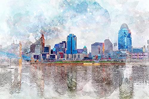 500-Piece Cincinnati Skyline Jigsaw Puzzle - Challenging Educational Puzzle Game for Adults & Kids, Wooden Nature-Themed Floor Puzzle with Animal & Plant Designs - Perfect for Family Game Night, School Supplies, or Gift Ideas