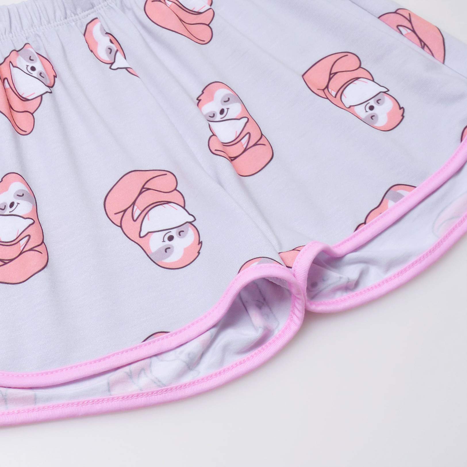 Girls Cotton Pajama Sets - Summer Short Sleeve Sleepwear for Kids