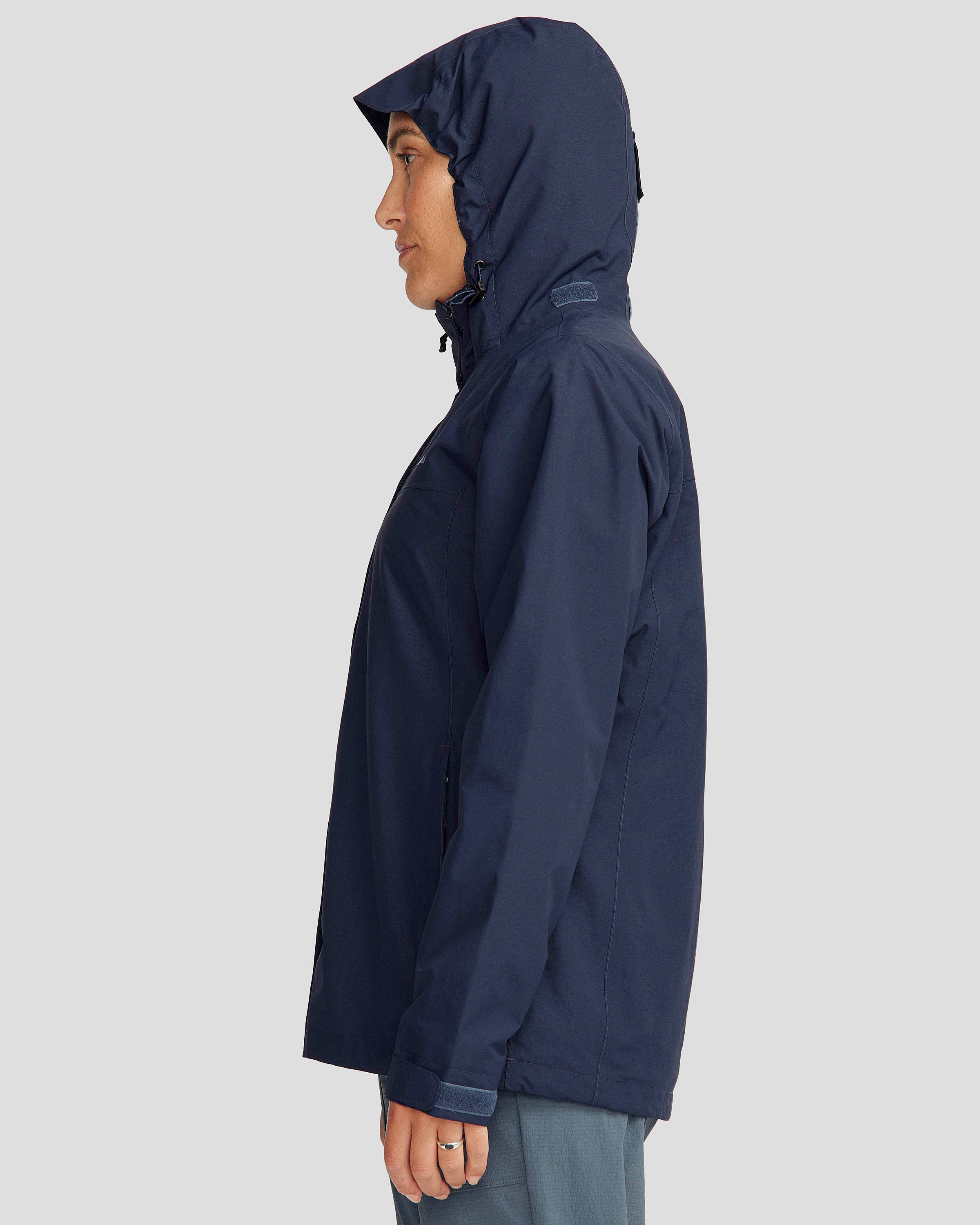 Andulo 2-Layer Waterproof Rain Jacket for Women - Pure Navy Blue - Lightweight Windbreaker for Hiking, Commuting & Outdoor Activities