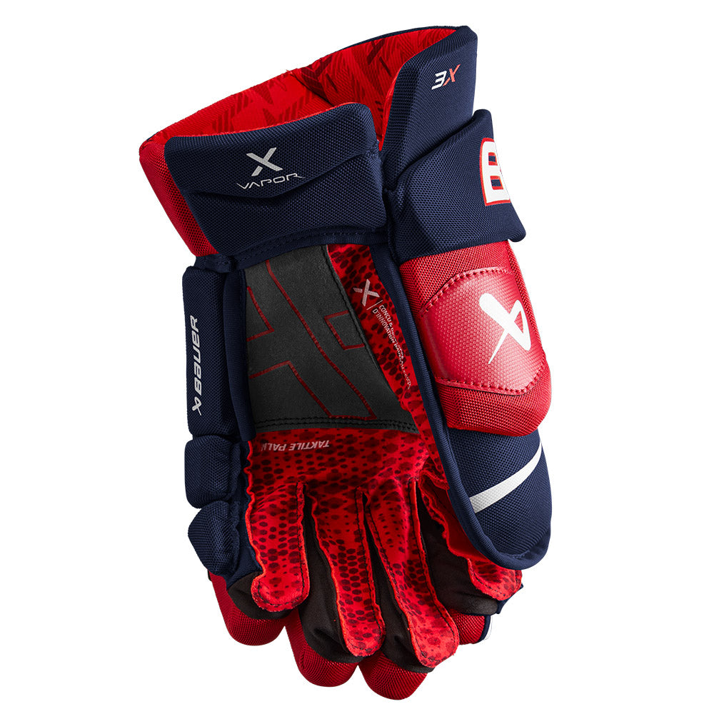 Bauer Vapor 3X Senior Ice Hockey Gloves - Pro-Level Protection & Grip for Competitive Players - Perfect for Games, Practices & Training Sessions