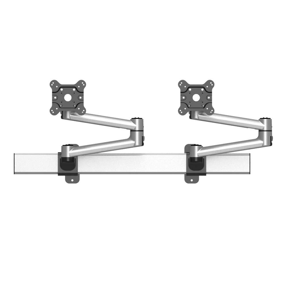 Dual Monitor Wall Mount with Adjustable Slide & Swivel Arms - Perfect for Home Office, Gaming Setup & Workspace Ergonomics