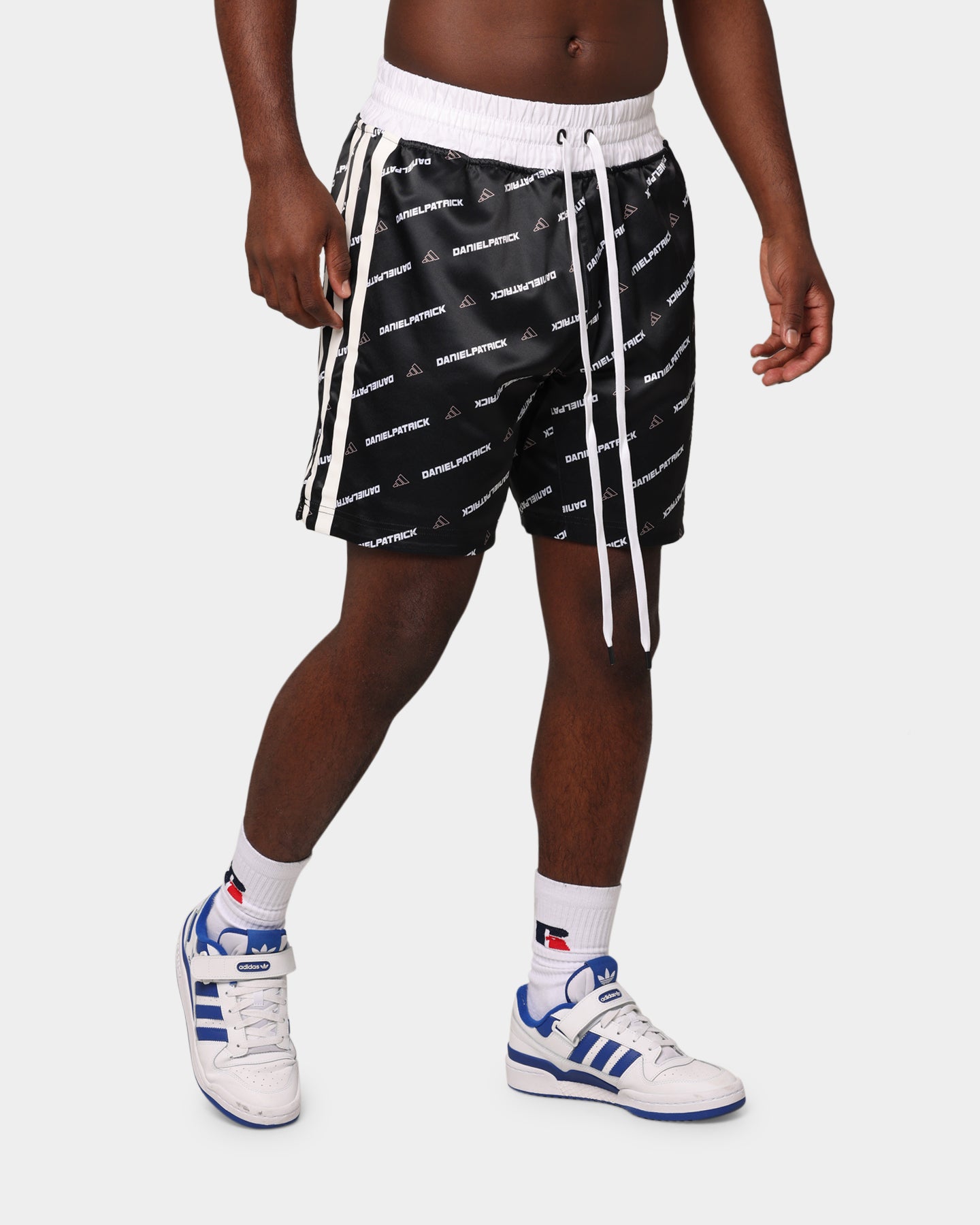 Adidas Daniel Patrick X Adidas All Over Print Shorts - Black Athletic Running Shorts for Men | Gym Workout & Casual Streetwear
