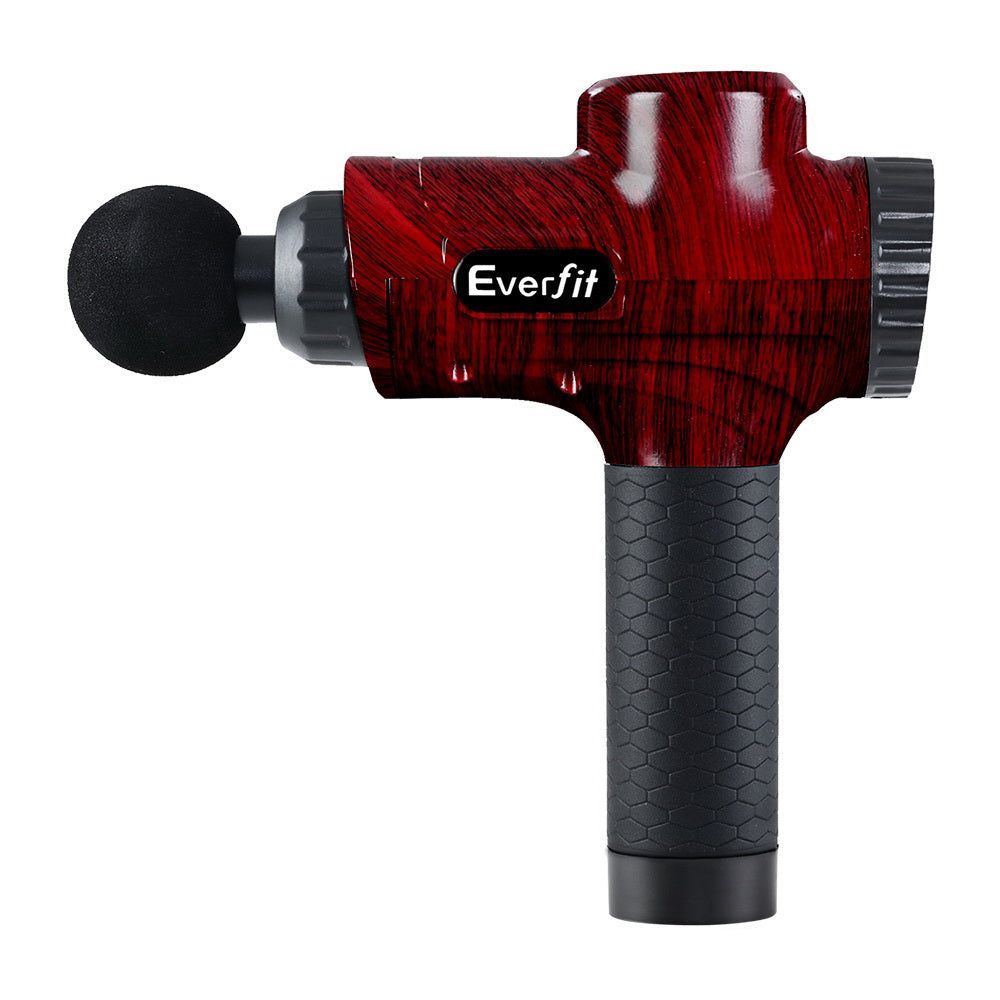 Everfit Deep Tissue Massage Gun - 6 Interchangeable Heads, LCD Display, Percussion Therapy for Muscle Pain Relief - Perfect for Athletes, Gym Recovery & Home Relaxation