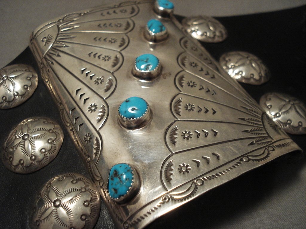 Vintage Navajo Turquoise Silver Ketoh Bracelet - 134g Heavy Native American Jewelry for Men & Women - Perfect for Western Boho Fashion & Cultural Events