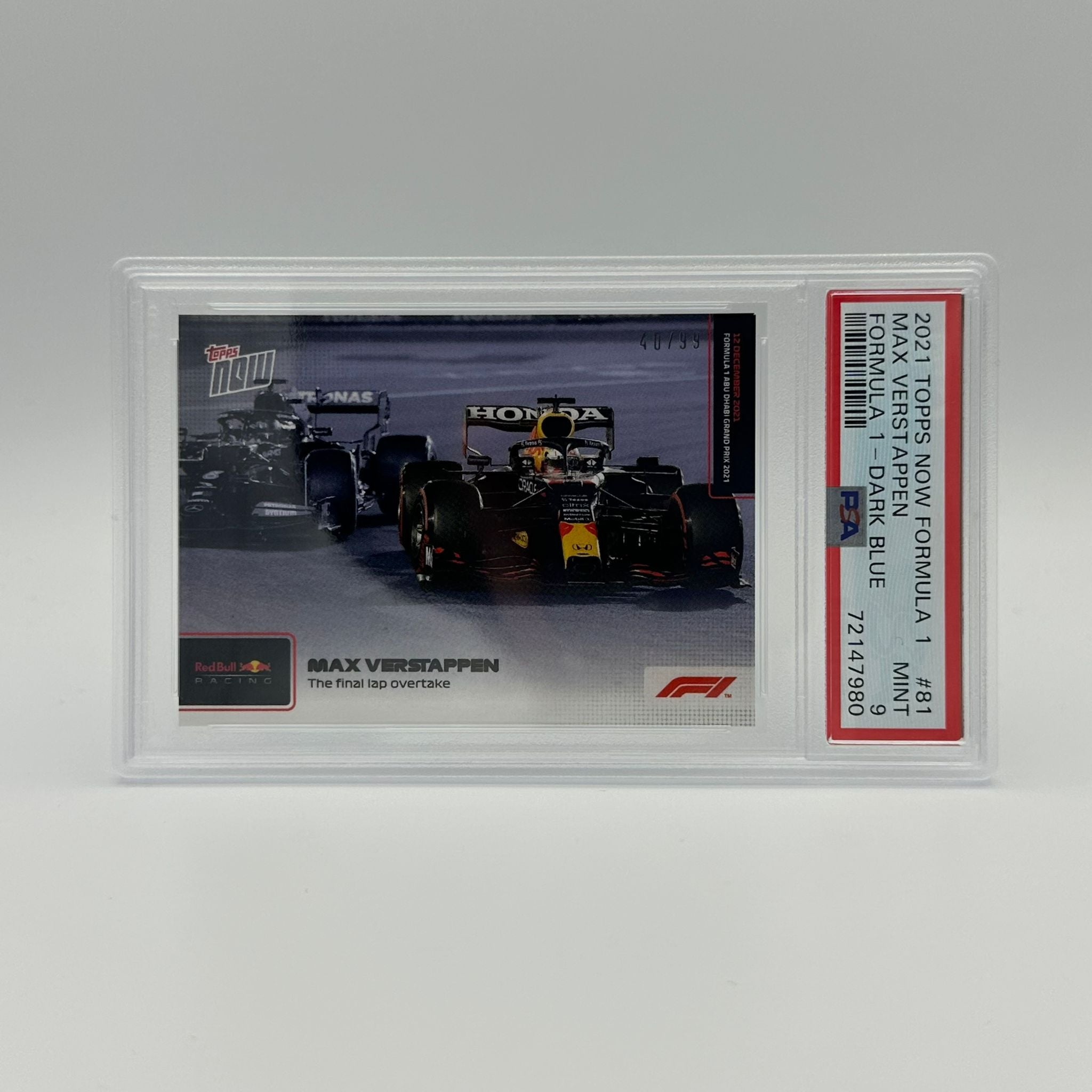 PSA 9 Graded The Final Lap Overtake #81/99 - Rare NASCAR Trading Card for Collectors & Racing Fans (Perfect for Display, Investment, or Gifts)
