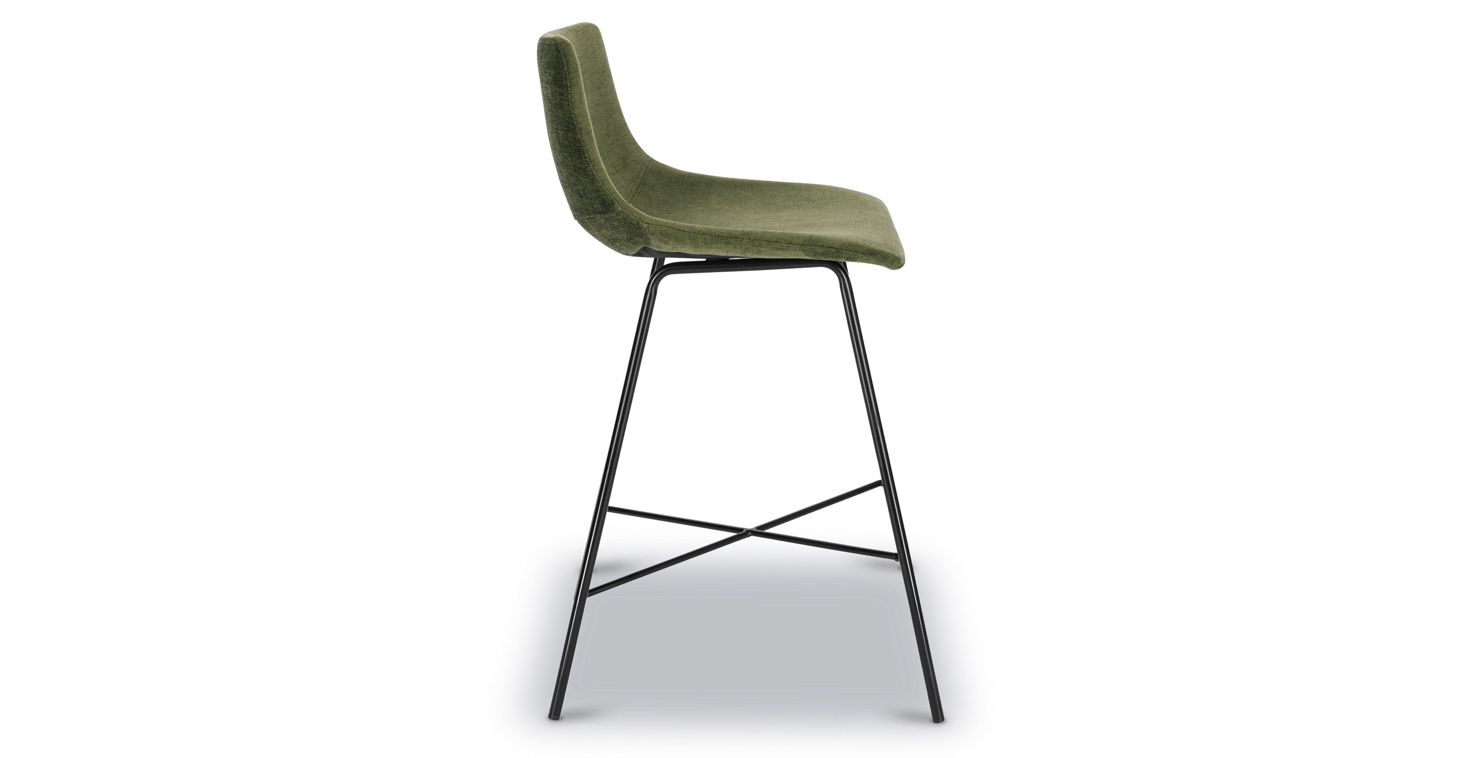 Paxton 24 Inch Velvet Counter Stool - Modern Kitchen Bar Stool with Padded Seat for Dining, Breakfast Nook, and Home Decor
