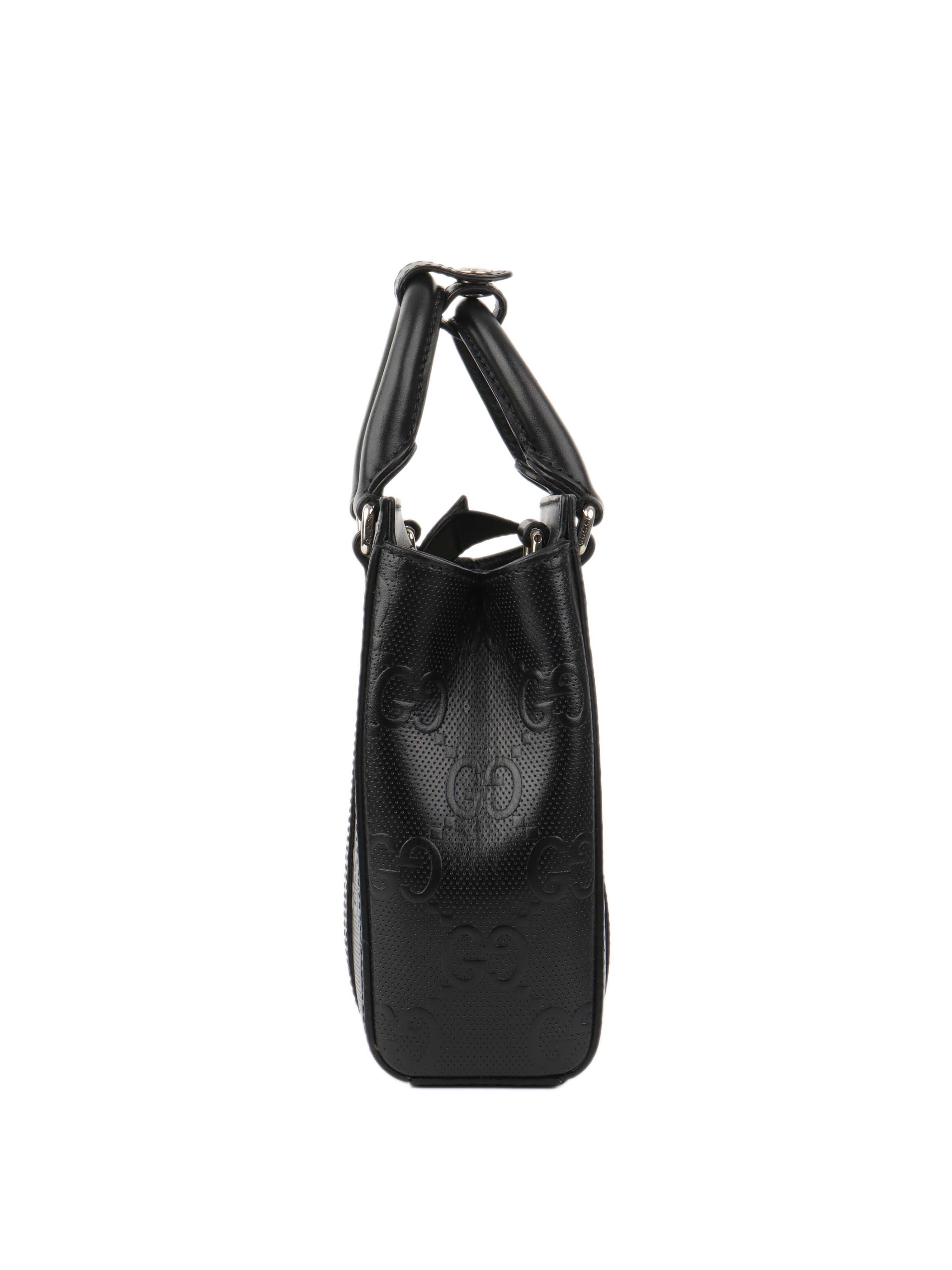 Gucci Black Monogram Satchel Bag for Women - Luxury Leather Shoulder Handbag Purse - Perfect for Work, Travel & Evening Events