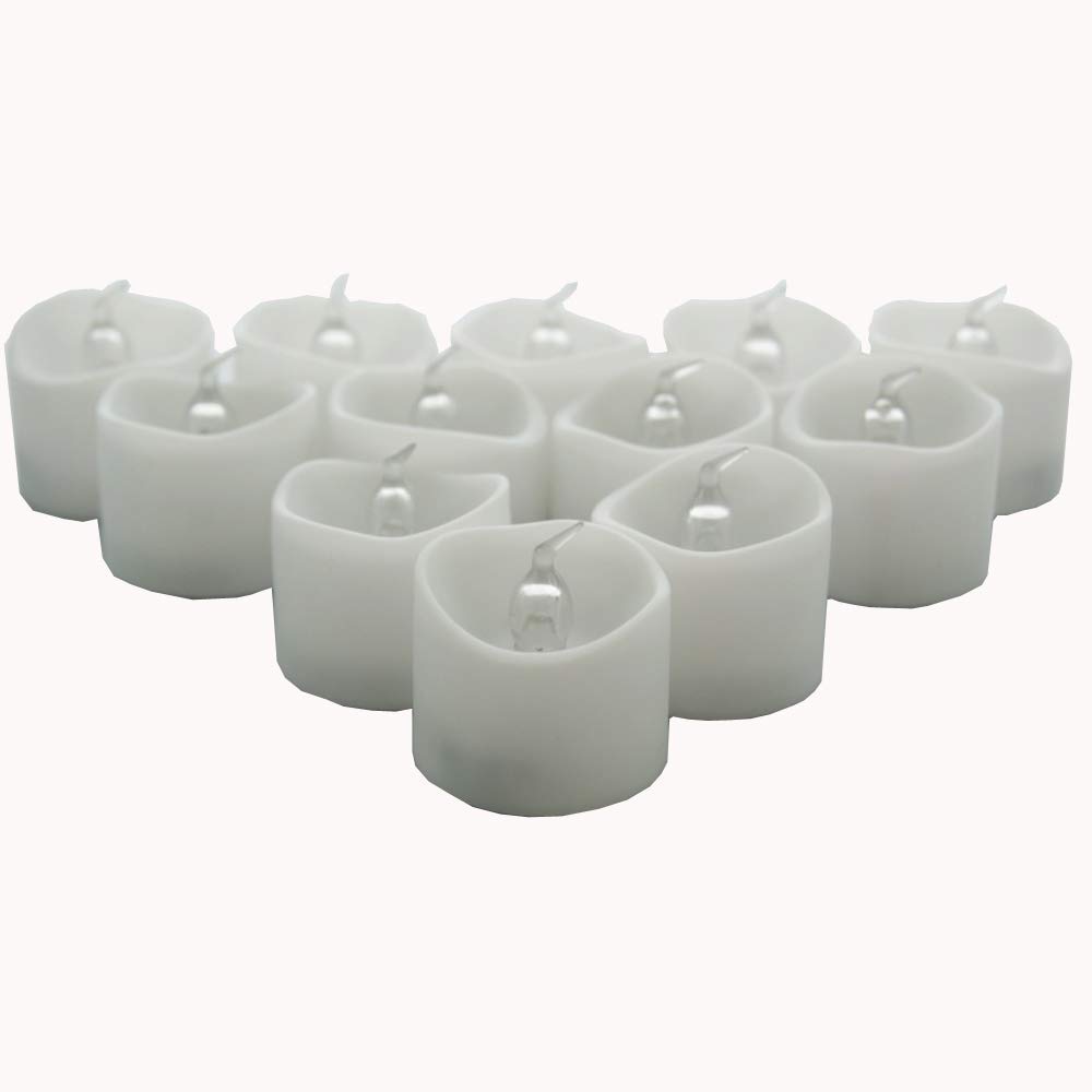 Flameless LED Tea Lights - 12 Pack, Battery Powered for Home Decor & Parties